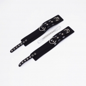 Черные кожаные оковы Sex - Crazy Handmade - купить с доставкой в Твери