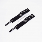 Черные кожаные оковы Sex - Crazy Handmade - купить с доставкой в Твери