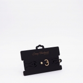 Черный кожаный ошейник с золотистой фурнитурой - Crazy Handmade - купить с доставкой в Твери