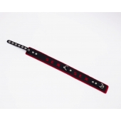 Черно-красный ошейник Sex - Crazy Handmade - купить с доставкой в Твери