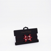 Черный ошейник с красным декором и строчкой - Crazy Handmade - купить с доставкой в Твери