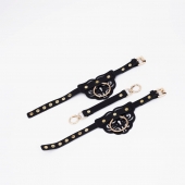 Черные оковы с золотистой фурнитурой - Crazy Handmade - купить с доставкой в Твери