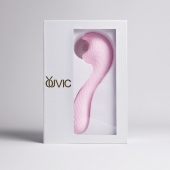 Розовый вибромассажёр с деликатными токами - Youvic - купить с доставкой в Твери