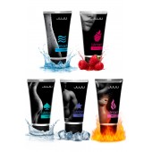 Набор из 5 лубрикантов JUJU (увлажняющий, Hot+, Long, Anal, малина) - JuJu - купить с доставкой в Твери