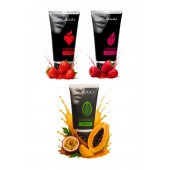 Набор из 3 съедобных лубрикантов JUJU (клубника, малина, тропические фрукты) - JuJu - купить с доставкой в Твери