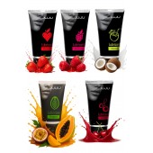 Набор из 5 съедобных лубрикантов JUJU (клубника, малина, тропические фрукты, вишня, кокос) - JuJu - купить с доставкой в Твери