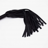 Черный кожаный флоггер - 45 см. - Crazy Handmade - купить с доставкой в Твери