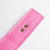 Черно-розовый ошейник с золотистой фурнитурой - Crazy Handmade - купить с доставкой в Твери