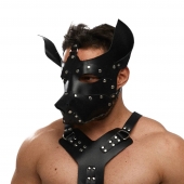 Черная кожаная маска «Собака» - Crazy Handmade - купить с доставкой в Твери