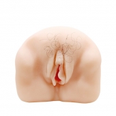 Телесный мастурбатор-вагина с оволосением и вибрацией - Baile - в Твери купить с доставкой