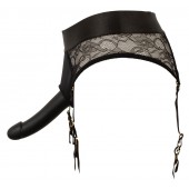 Черный женский страпон Strap-on Set: трусики и насадка - Orion - купить с доставкой в Твери