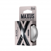 Черные утолщенные презервативы MAXUS Extra Strong с железным кейсом - 3 шт. - Maxus - купить с доставкой в Твери