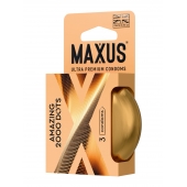 Точечные презервативы MAXUS 2000 Amazing Dots с железным кейсом - 3 шт. - Maxus - купить с доставкой в Твери