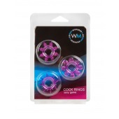 Набор из 3 лиловых эрекционных колец различной формы - Erowoman-Eroman - в Твери купить с доставкой