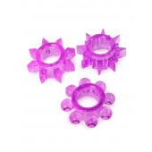 Набор из 3 лиловых эрекционных колец различной формы - Erowoman-Eroman - в Твери купить с доставкой