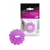 Лиловое эрекционное кольцо с 2 рядами стимулирующих шариков - Erowoman-Eroman - в Твери купить с доставкой