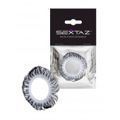 Эластичное эрекционное колечко с черными «ресничками» - Sextaz - в Твери купить с доставкой