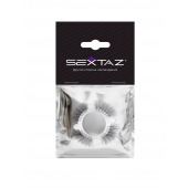 Эластичное кольцо с «ресничками» и 4 шариками - Sextaz - в Твери купить с доставкой