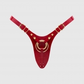 Красный пояс для фиксации насадок Strap-On-Me Leatherette Harness Fabulous - Strap-on-me - купить с доставкой в Твери