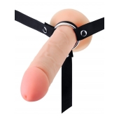 Мужской полый страпон на регулируемых ремешках - 22 см. - Sex Expert - купить с доставкой в Твери