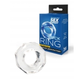 Прозрачное эрекционное кольцо в форме гайки - Sex Expert - в Твери купить с доставкой