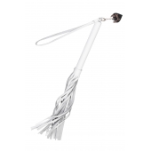 Белая кожаная плеть - 50 см. - Pecado - купить с доставкой в Твери