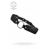 Черный кожаный чокер-ошейник со скруглёнными углами - Pecado - купить с доставкой в Твери