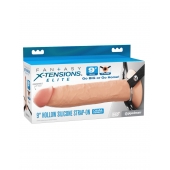 Телесный пустотелый фаллопротез 9’’ Hollow Silicone Strap-On - 24,1 см. - Pipedream - купить с доставкой в Твери
