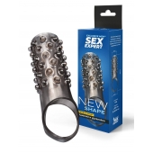 Дымчатая насадка на пенис с выпуклостями - 12 см. - Sex Expert - в Твери купить с доставкой