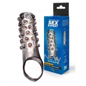 Дымчатая насадка на пенис с выпуклостями - 11 см. - Sex Expert - в Твери купить с доставкой