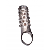 Дымчатая насадка на пенис с выпуклостями - 11 см. - Sex Expert - в Твери купить с доставкой