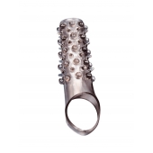 Дымчатая насадка на пенис с шипами и выпуклостями - 12 см. - Sex Expert - в Твери купить с доставкой