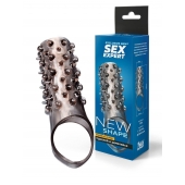Дымчатая насадка на пенис с шипами и выпуклостями - 12,5 см. - Sex Expert - в Твери купить с доставкой