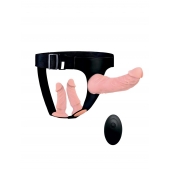 Женский страпон с 3 насадками и вибрацией - Erowoman-Eroman - купить с доставкой в Твери