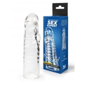 Прозрачная закрытая насадка на член - 15 см. - Sex Expert - в Твери купить с доставкой