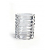 Прозрачная сквозная насадка на пенис с ребрышками - Sex Expert - в Твери купить с доставкой