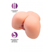 Телесный мастурбатор в форме попки с 2 любовными входами - No Name - в Твери купить с доставкой