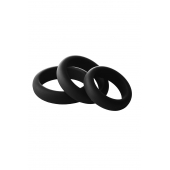 Набор из 3 черных эрекционных колец Smooth Silicone Cockring Pack - Dream Toys - в Твери купить с доставкой