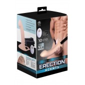 Телесный полый страпон с вибрацией Erection Agents - 24,1 см. - NMC - купить с доставкой в Твери