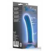 Синяя насадка с гладкой поверхностью Surrender 5.75 Inch Intermediate Pegging Dildo - 14,6 см. - Blush Novelties - купить с доставкой в Твери