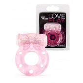 Розовое эрекционное виброкольцо с бабочкой - 1137 - в Твери купить с доставкой