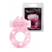 Розовое эрекционное виброкольцо в форме зайчика - 1137 - в Твери купить с доставкой