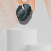 Серый сквозной мастурбатор с вибрацией Manwan Starter - Manwan - в Твери купить с доставкой