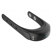 Черное эрекционное виброкольцо на ремешках - Boys of Toys - в Твери купить с доставкой