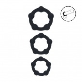 Набор из 3 эрекционных колец Beaded Silicone Cockring Set - Shots Media BV - в Твери купить с доставкой