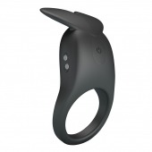 Черное перезаряжаемое виброкольцо Carlton - Baile - в Твери купить с доставкой