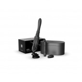 Черная секс-машина с функцией нагрева, насадками и присоской Sesh - Zalo - купить с доставкой в Твери