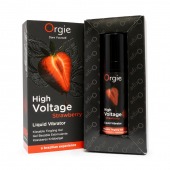 Жидкий вибратор Orgie High Voltage Strawberry - 15 мл. - ORGIE - купить с доставкой в Твери
