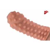 Насадка на фаллос с бугорками по поверхности - 14,7 см. - KOKOS - в Твери купить с доставкой