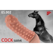 Насадка на фаллос с бугорками по поверхности - 14,7 см. - KOKOS - в Твери купить с доставкой